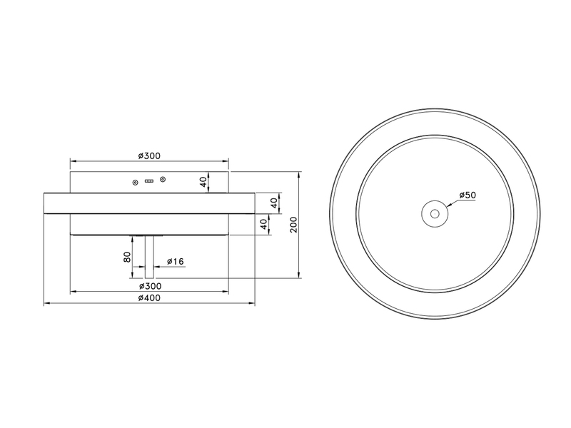 Dimmbare LED Deckenleuchte KEATON im modernen Design, Schwarz Gold Ø 40cm