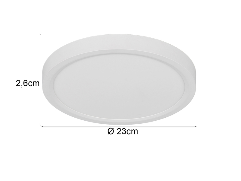 Deckenleuchte DRACO Weiß ultraflach LED dimmbar & Lichtfarbe einstellbar Ø 23cm
