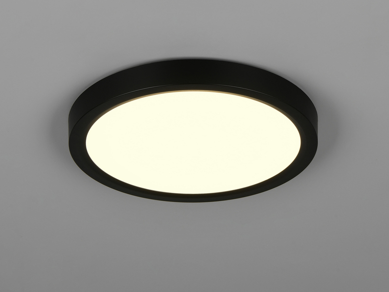 Deckenleuchte DRACO Schwarz ultraflach LED dimmbar & Lichtfarbe einstellbar 23cm