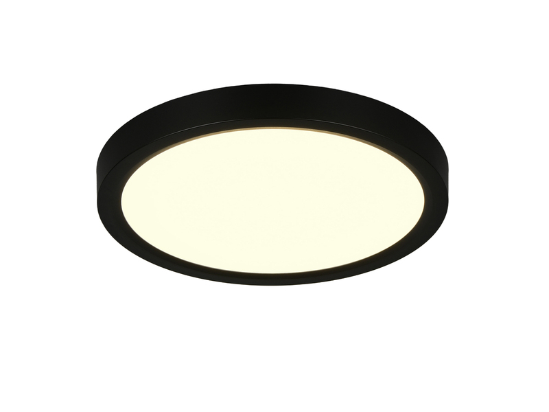 Deckenleuchte DRACO Schwarz ultraflach LED dimmbar & Lichtfarbe einstellbar 23cm