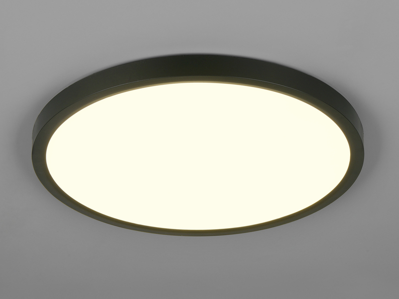 Deckenleuchte DRACO Schwarz ultraflach LED dimmbar & Lichtfarbe einstellbar 40cm