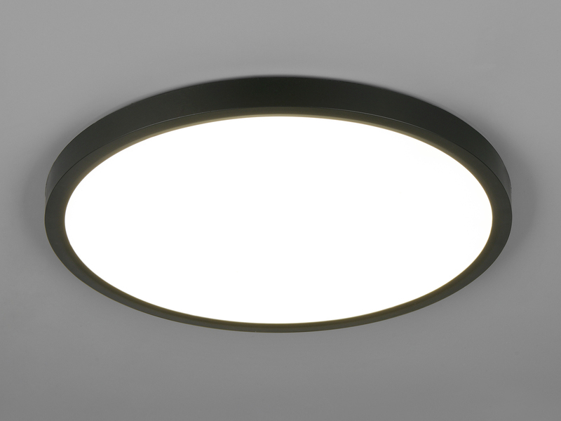 Deckenleuchte DRACO Schwarz ultraflach LED dimmbar & Lichtfarbe einstellbar 40cm