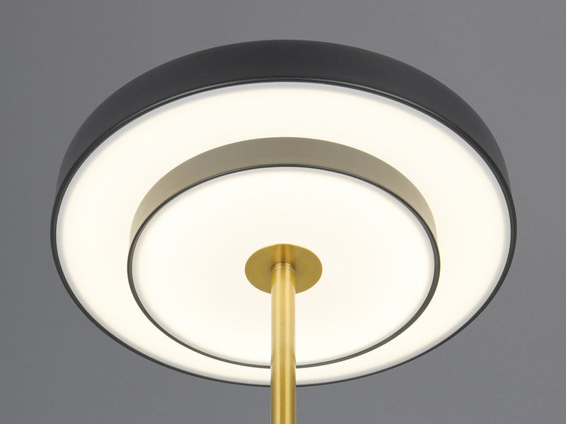 2er SET dimmbare LED Tischlampen im modernen Design, Schwarz Gold, Höhe 45,5cm