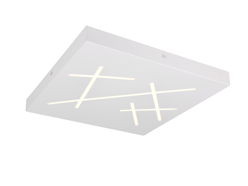 LED Deckenleuchte SNIP flach dimmbar Fernbedienung Weiß Quadrat 50cm