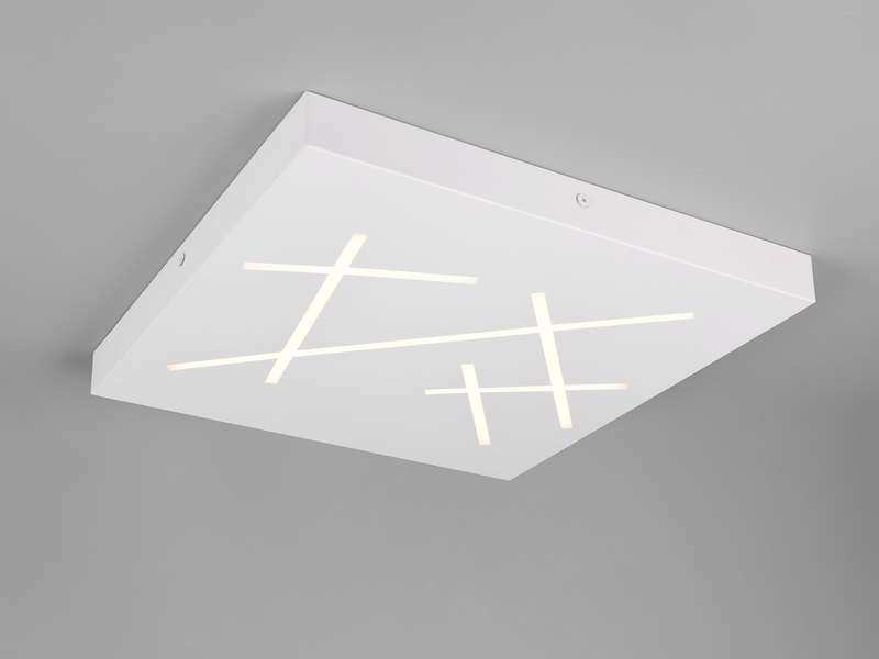 LED Deckenleuchte SNIP flach dimmbar Fernbedienung Weiß Quadrat 50cm