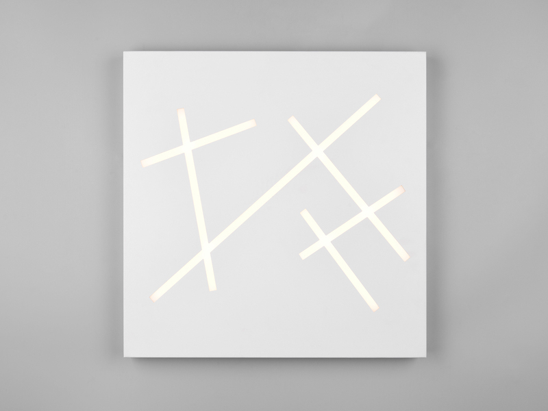 LED Deckenleuchte SNIP flach dimmbar Fernbedienung Weiß Quadrat 50cm