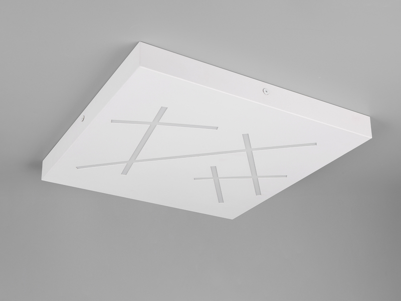 LED Deckenleuchte SNIP flach dimmbar Fernbedienung Weiß Quadrat 50cm