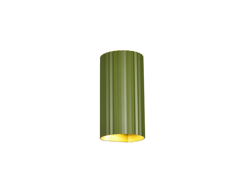 Wandleuchte SOKA mit Up and Down Lichteffekt, Metall Grün, Höhe 18cm