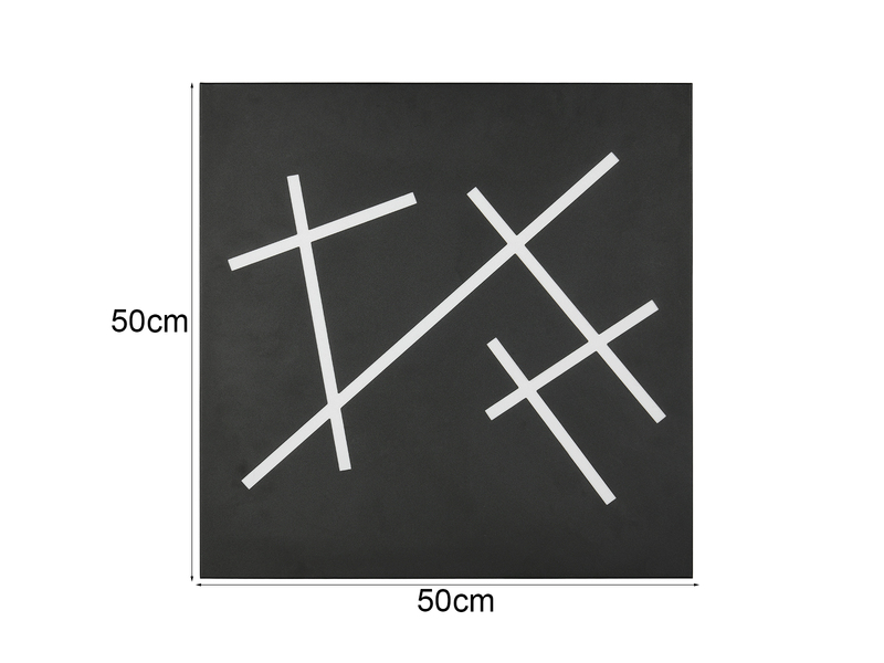 LED Deckenleuchte SNIP flach dimmbar Fernbedienung Schwarz Quadrat 50cm