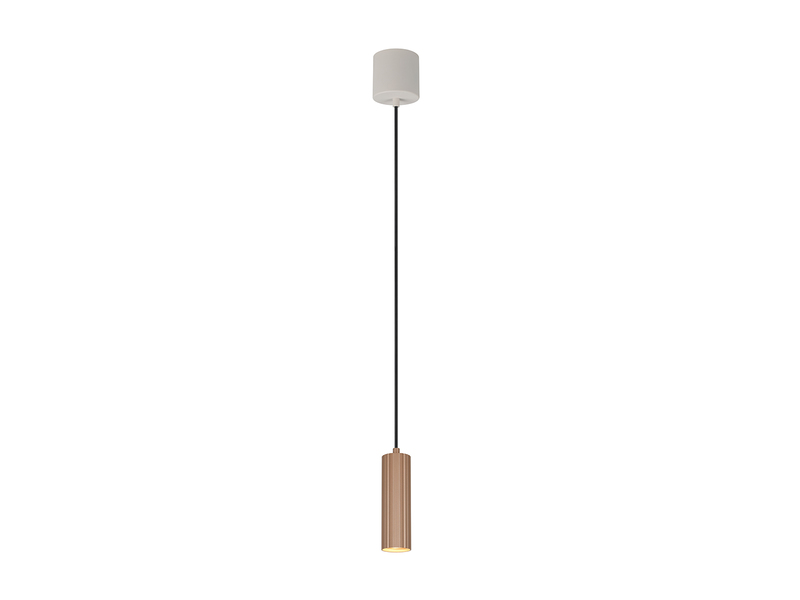Kleine Pendelleuchte SOKA einflammig aus Metall Coffee Ø 5,5cm