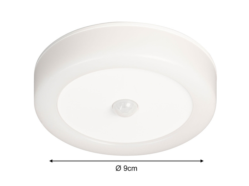 2er SET Akku Unterbauleuchten rund mit Bewegungsmelder, Ø 9cm