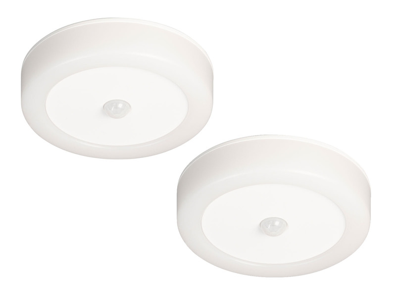 2er SET Akku Unterbauleuchten rund mit Bewegungsmelder, Ø 9cm
