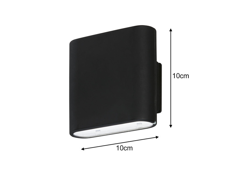 Akku Außenleuchte MAGNETIC Schwarz mit Bewegungsmelder, Breite 10cm