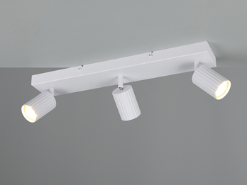Deckenstrahler SOKA 3-flammig aus Metall Weiß, Breite 50cm
