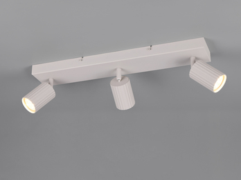 Deckenstrahler SOKA 3-flammig aus Metall Hellgrau, Breite 50cm