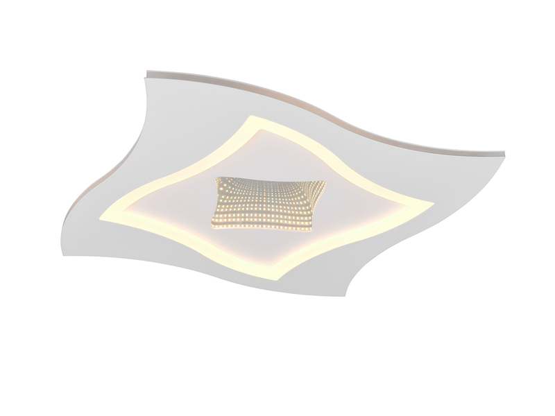 LED Deckenleuchte KLINT flach mit Fernbedienung & RGB, dimmbar Quadrat 50cm