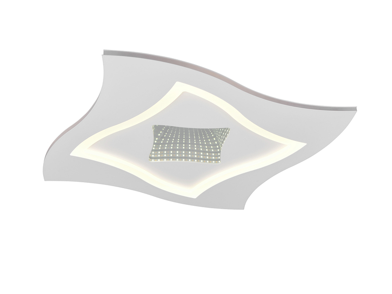 LED Deckenleuchte KLINT flach mit Fernbedienung & RGB, dimmbar Quadrat 50cm