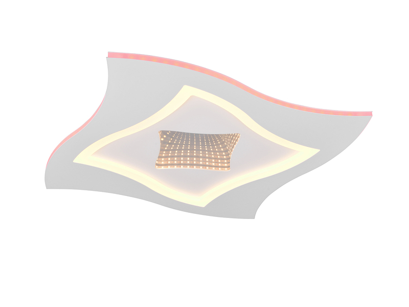 LED Deckenleuchte KLINT flach mit Fernbedienung & RGB, dimmbar Quadrat 50cm