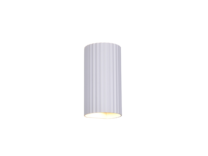 LED Wandleuchte mit Up and Down Lichteffekt, Metall Weiß, Höhe 18cm