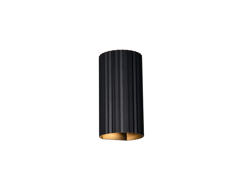 LED Wandleuchte mit Up and Down Lichteffekt, Metall Schwarz, Höhe 18cm