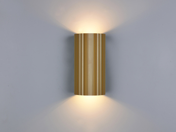 LED Wandleuchte mit Up and Down Lichteffekt, Metall Coffee, Höhe 18cm