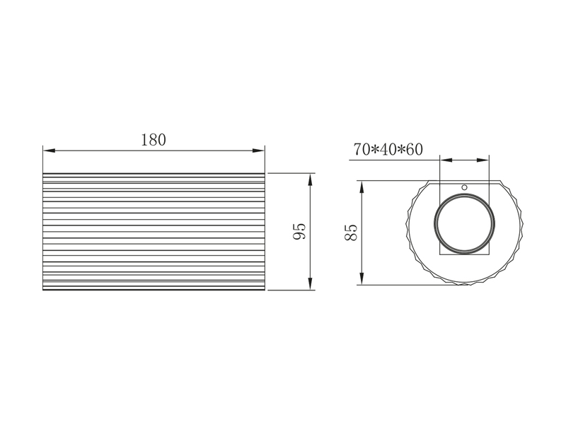 LED Wandleuchte mit Up and Down Lichteffekt, Metall Hellgrau, Höhe 18cm