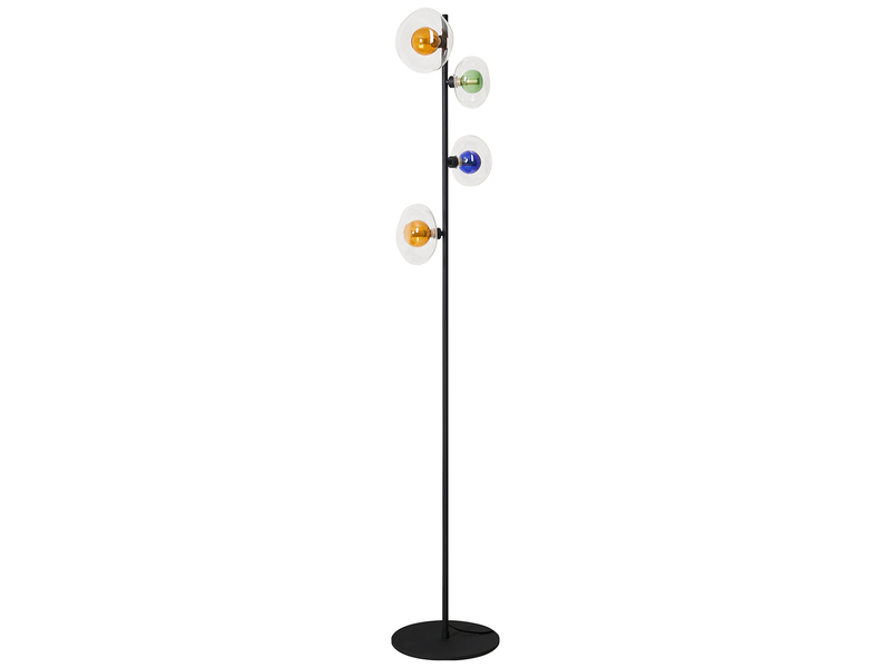 LED Stehlampe  mit ausgefallenen bunten Glaskugeln, Höhe 160cm