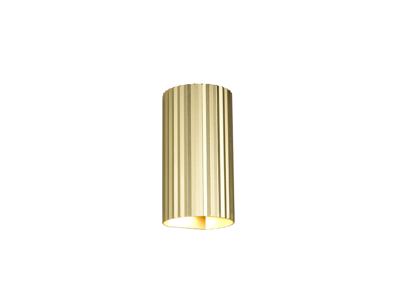 LED Wandleuchte mit Up and Down Lichteffekt, Metall Gold, Höhe 18cm