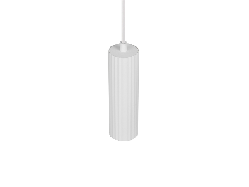 Kleine LED Pendelleuchte einflammig aus Metall Weiß Ø 5,5cm