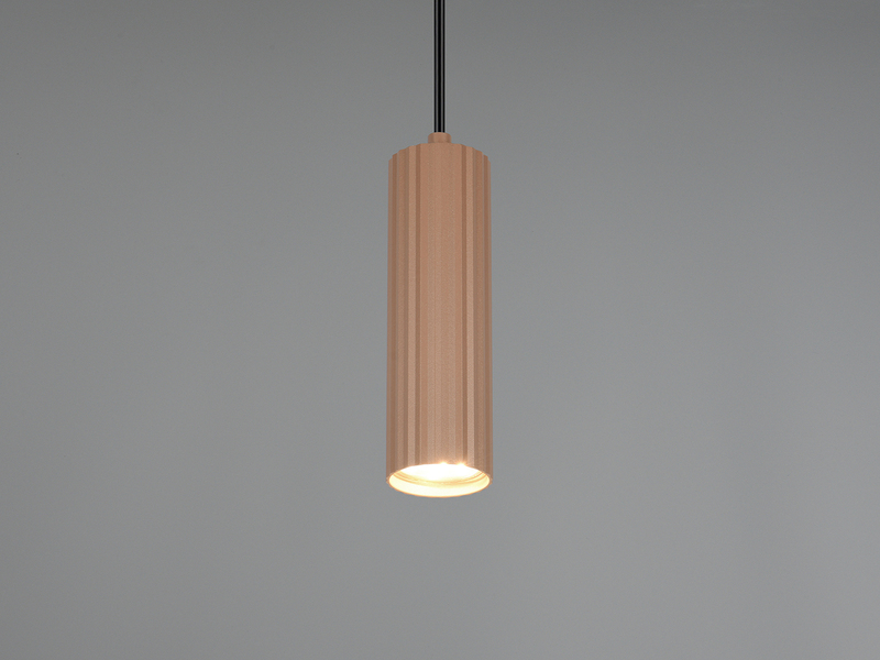 Kleine LED Pendelleuchte einflammig aus Metall Coffee Ø 5,5cm