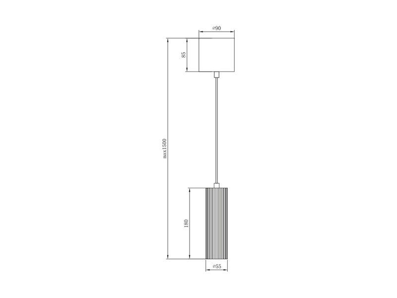 Kleine LED Pendelleuchte einflammig aus Metall Hellgrau Ø 5,5cm