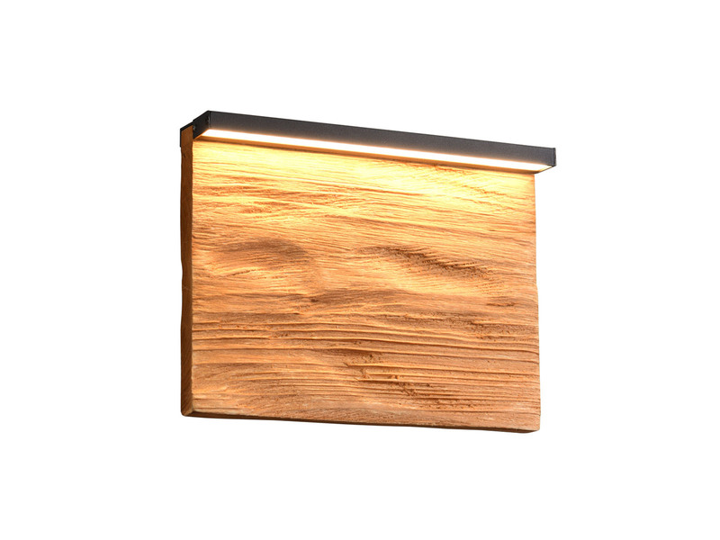 LED Wandleuchte KALEA aus Naturholz flach & dimmbar, Breite 20cm