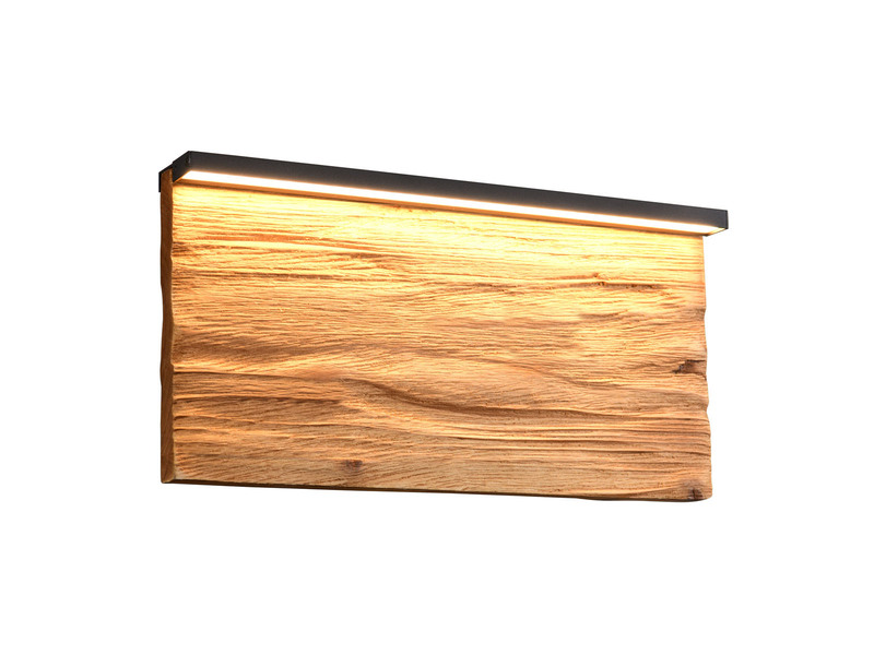 LED Wandleuchte KALEA aus Naturholz flach & dimmbar, Breite 30cm