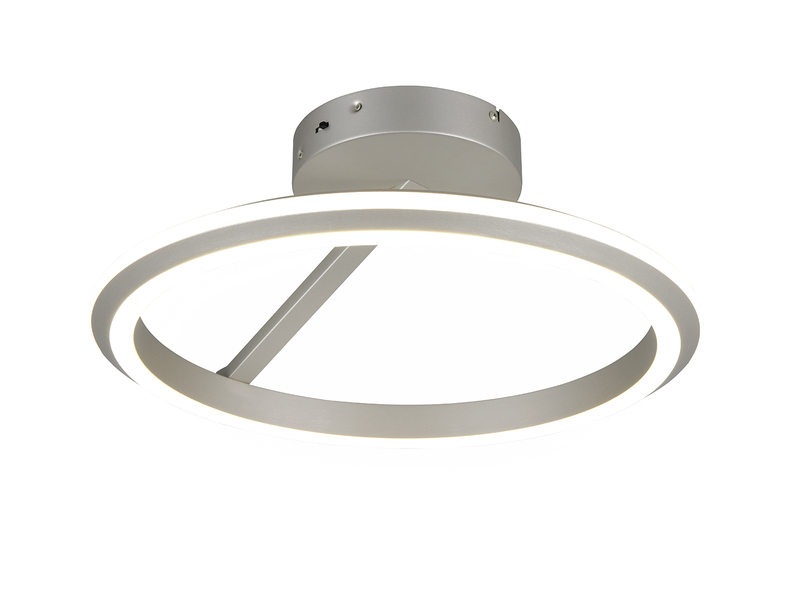 LED Deckenleuchte AMADOR Metall Silber, dimmbar & Lichtfarbe einstellbar Ø 45cm
