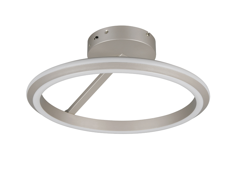 LED Deckenleuchte AMADOR Metall Silber, dimmbar & Lichtfarbe einstellbar Ø 45cm