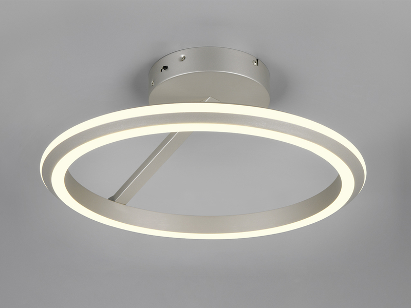 LED Deckenleuchte AMADOR Metall Silber, dimmbar & Lichtfarbe einstellbar Ø 45cm