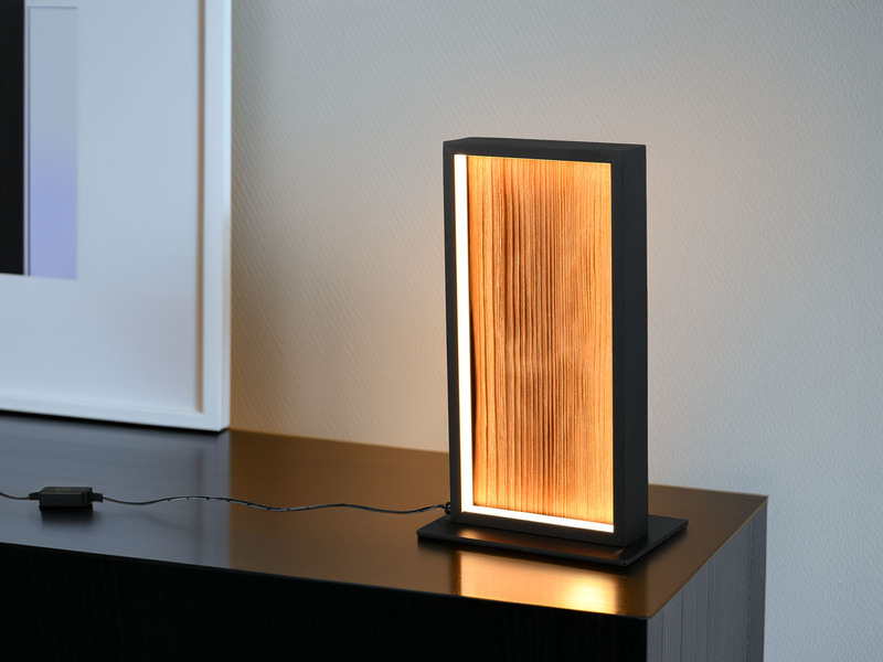LED Tischleuchte KALEA aus Naturholz dimmbar, Höhe 30cm