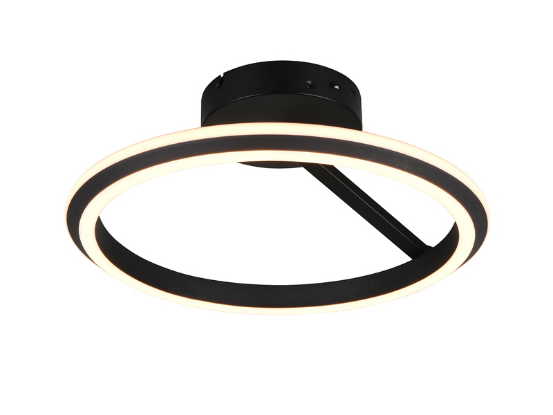 Deckenleuchte AMADOR Schwarz LED dimmbar Lichtfarbe einstellbar Ø45cm