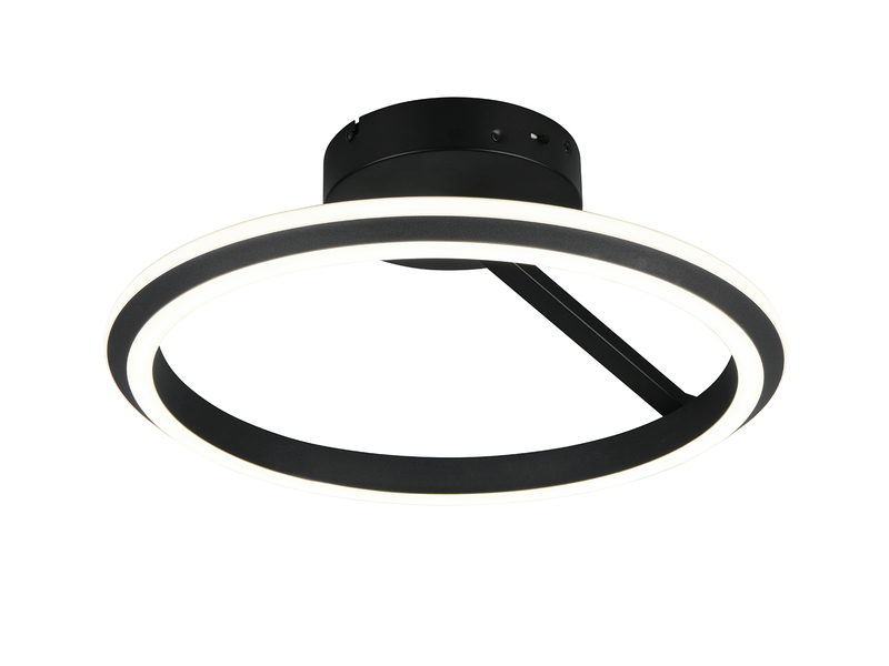 LED Deckenleuchte AMADOR Metall Schwarz, dimmbar & Lichtfarbe einstellbar Ø 45cm