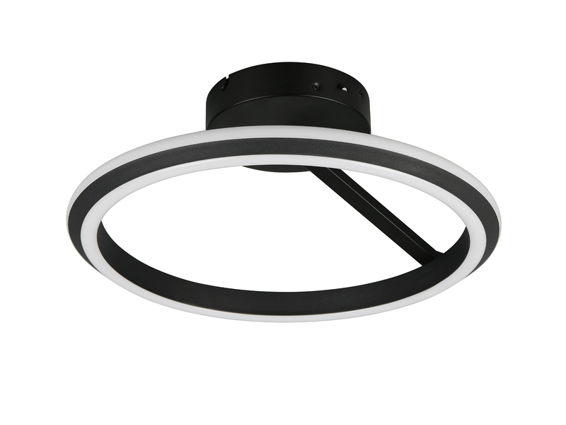 LED Deckenleuchte AMADOR Metall Schwarz, dimmbar & Lichtfarbe einstellbar Ø 45cm