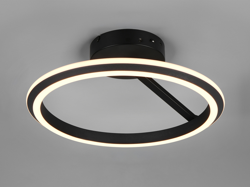 LED Deckenleuchte AMADOR Metall Schwarz, dimmbar & Lichtfarbe einstellbar Ø 45cm