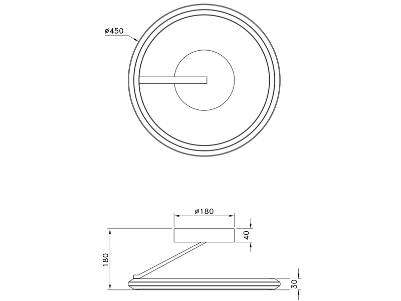 LED Deckenleuchte AMADOR Metall Coffee, dimmbar & Lichtfarbe einstellbar Ø 45cm