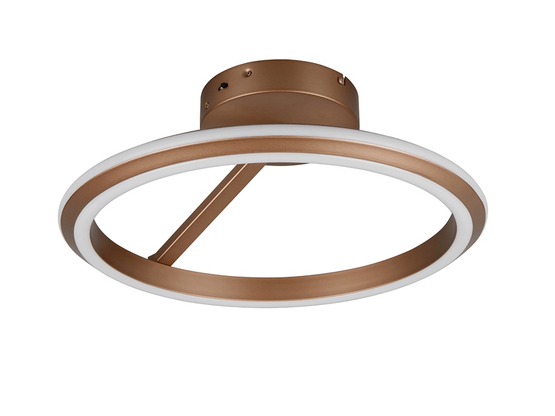 LED Deckenleuchte AMADOR Metall Coffee, dimmbar & Lichtfarbe einstellbar Ø 45cm