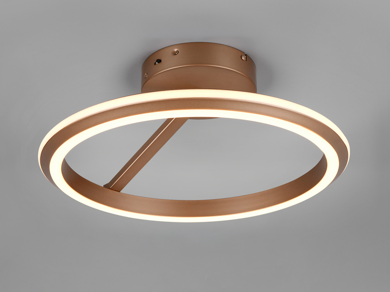 LED Deckenleuchte AMADOR Metall Coffee, dimmbar & Lichtfarbe einstellbar Ø 45cm