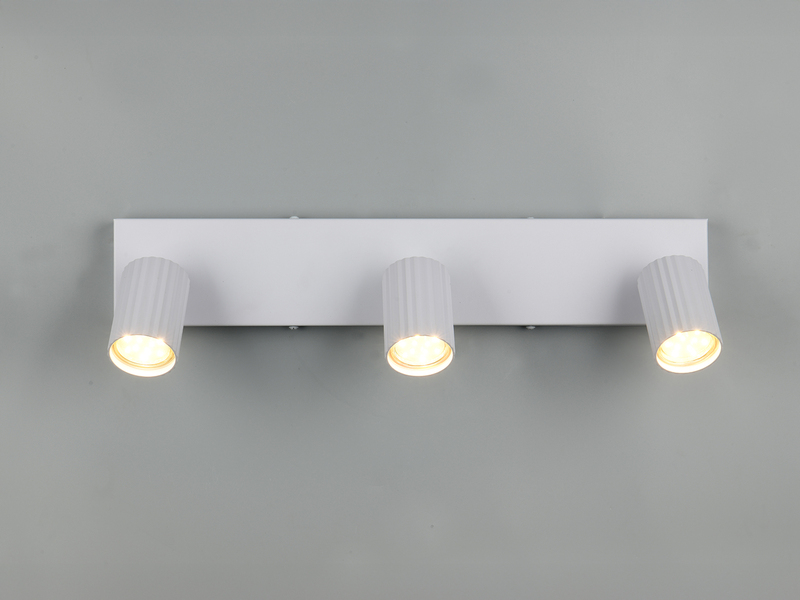 LED Deckenstrahler 3-flammig aus Metall Weiß, Breite 50cm