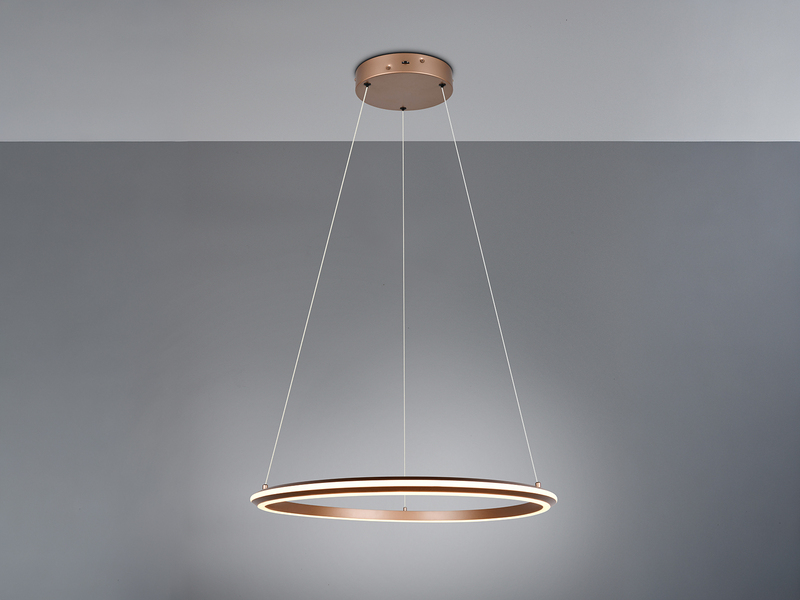 Pendelleuchte AMADOR Metall Coffee LED dimmbar Lichtfarbe einstellbar Ø 75cm