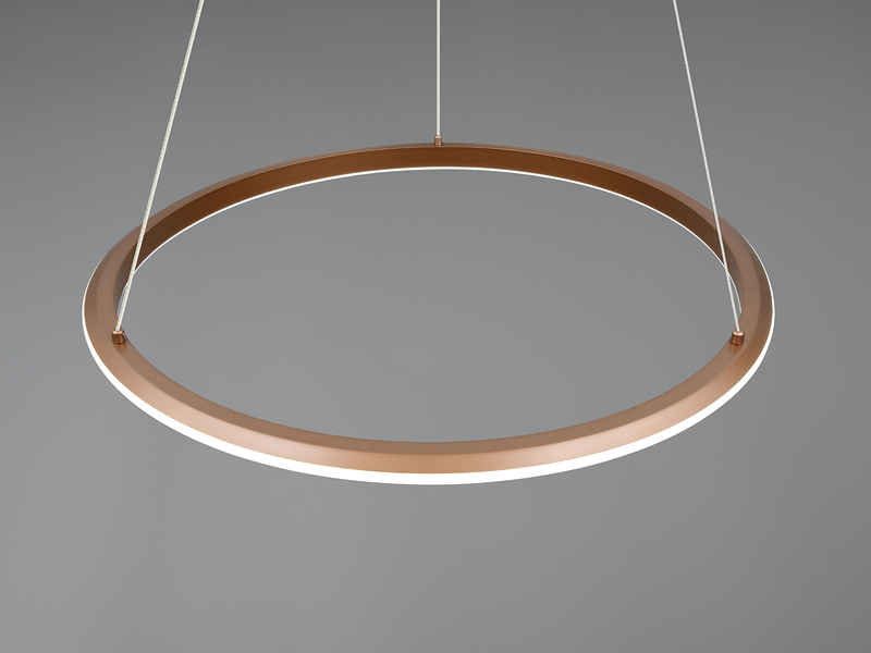 Pendelleuchte AMADOR Metall Coffee LED dimmbar Lichtfarbe einstellbar Ø 75cm