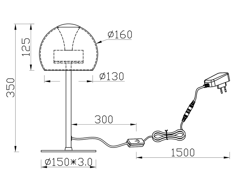 2er Set LED Tischleuchten dimmbar & Lichtfarbe einstellbar, Höhe 35cm