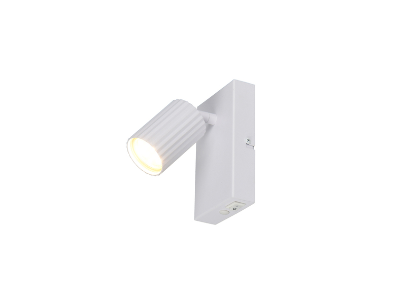 LED Innen Wandstrahler Weiß mit Schalter, Spot schwenkbar, Höhe 15cm