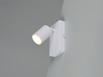 LED Innen Wandstrahler Weiß mit Schalter, Spot schwenkbar, Höhe 15cm